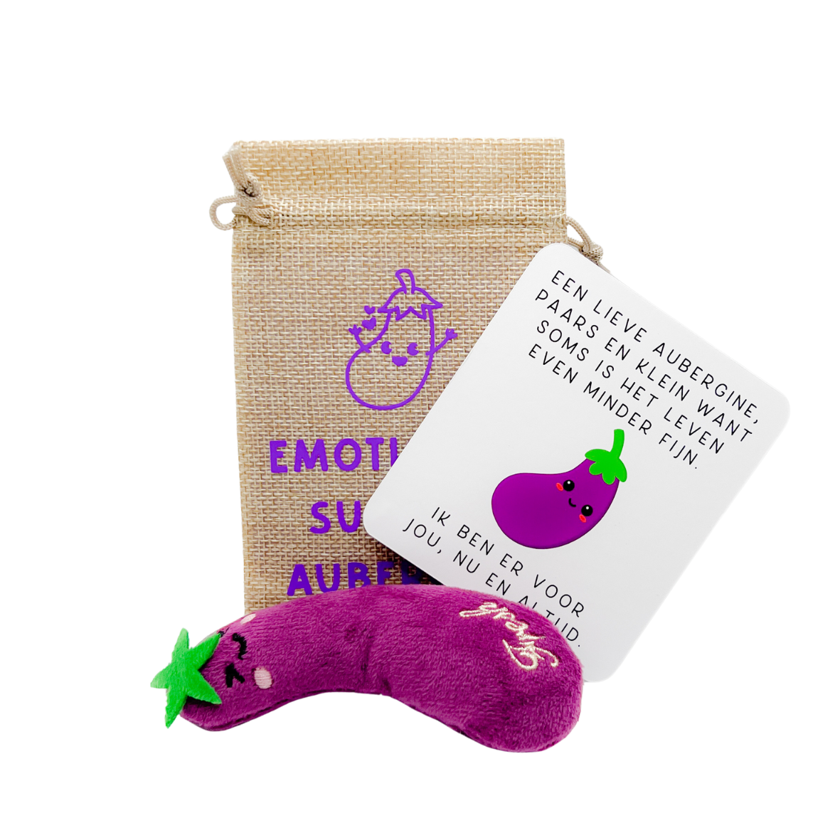 Emotionele support aubergine