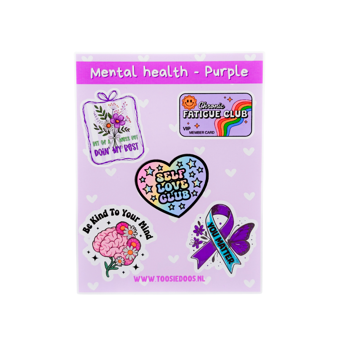 Stickervel mental health - Purple