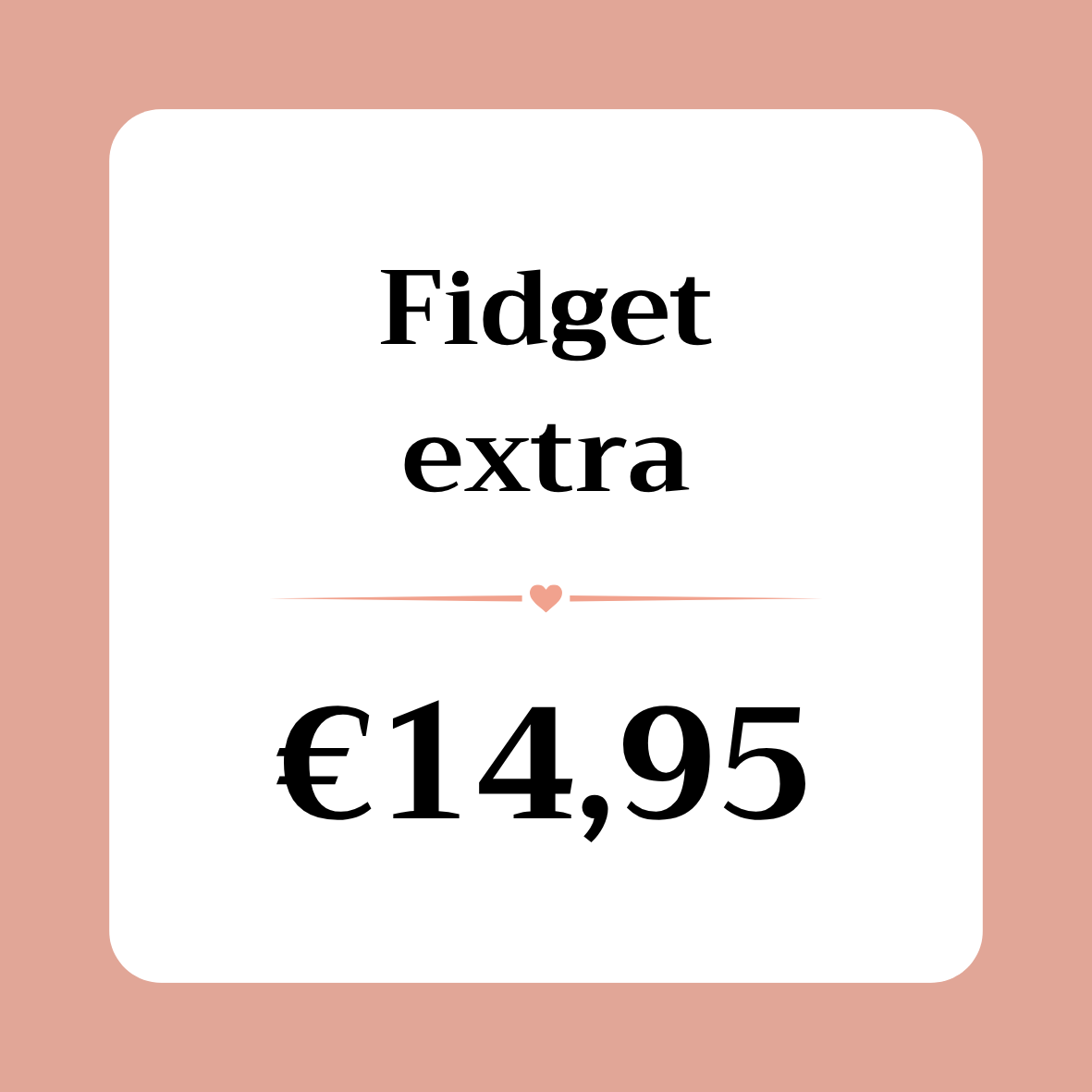 Fidget extra €14,95