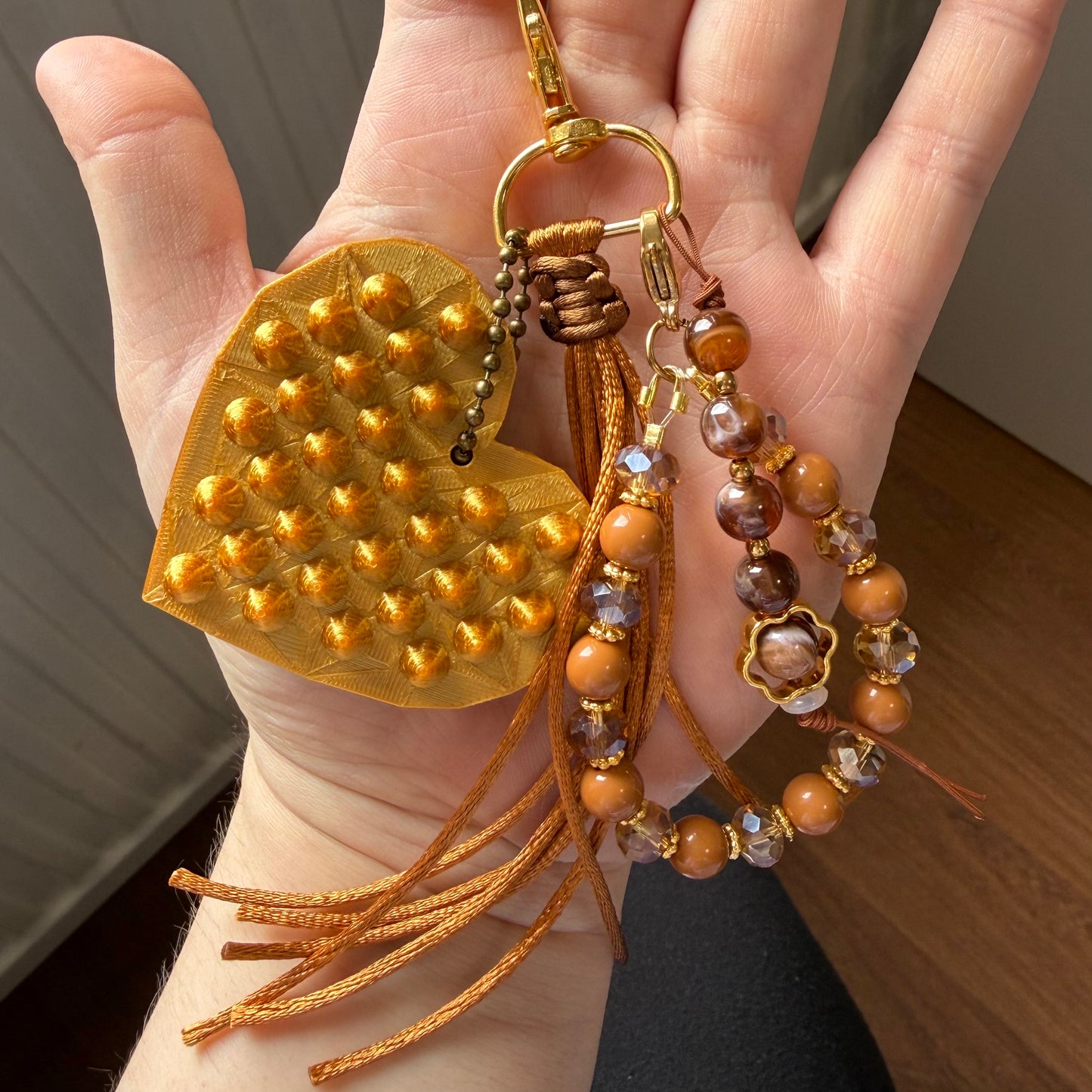 Spikey heart goud