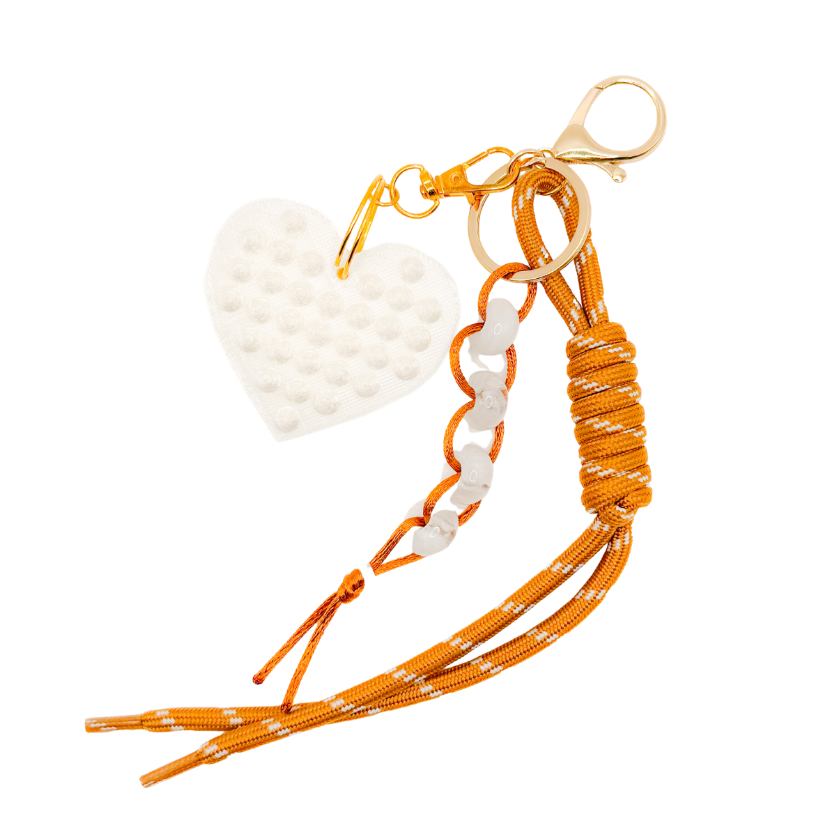 Spikey heart – Pearl cognac