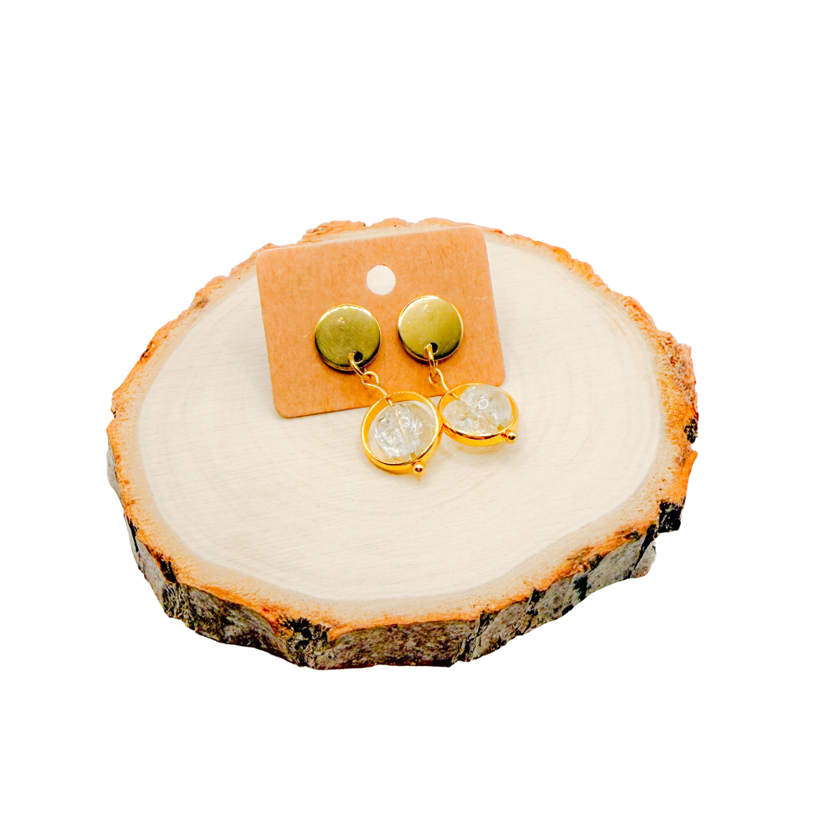 Crackle shine gold (fidget oorbellen)