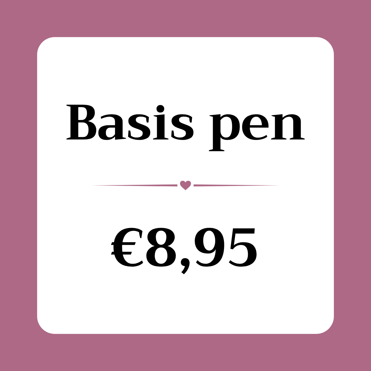 Basis pen €8,95