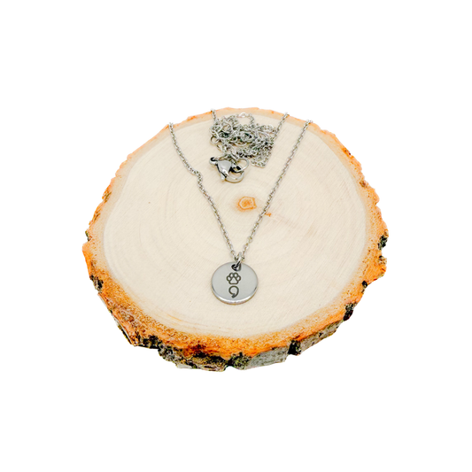 Semicolon poot ketting (zilver)