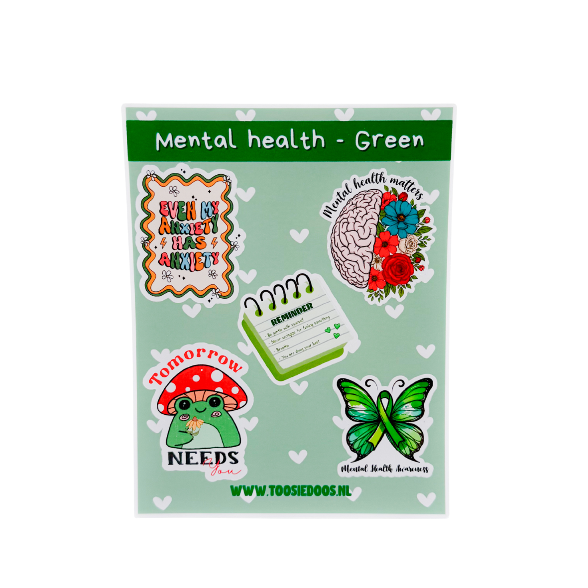 Stickervel mental health - Green