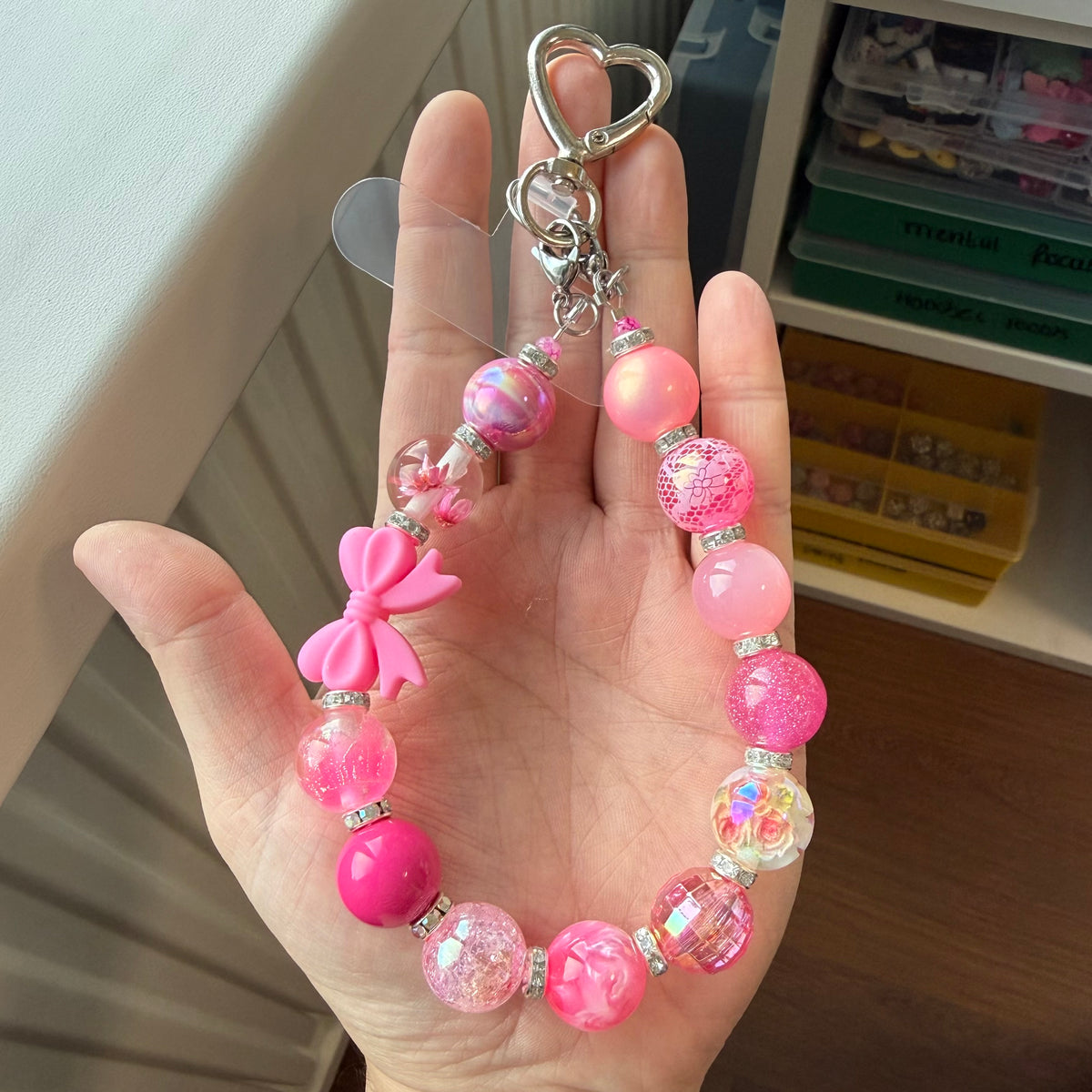 Telefoon/tassen hanger roze