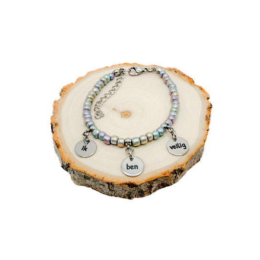 Ik ben veilig bedel (zilver)