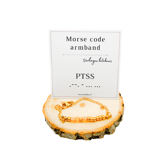 PTSS morse code armband (goud)