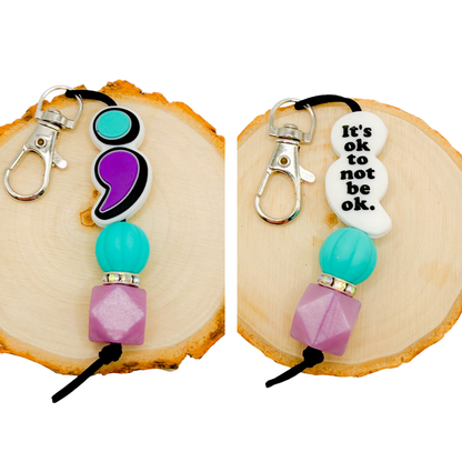 Semicolon, its ok to not be ok - purple sky
