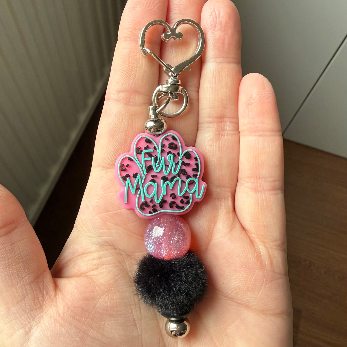 Fur mama (roze/zwart)