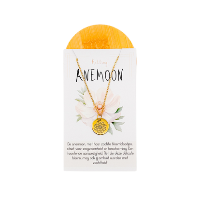 Anemoon (troost, bescherming en zorgzaamheid) goud