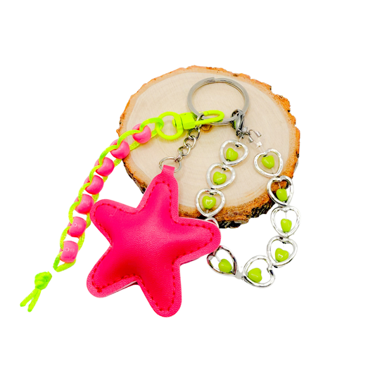 Neon ster (fidget sleutelhanger)