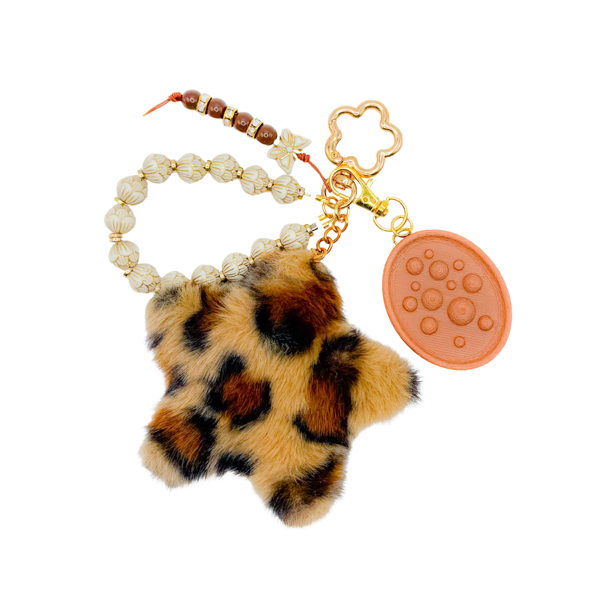 Luipaard rust- sensory sleutel/tassenhanger
