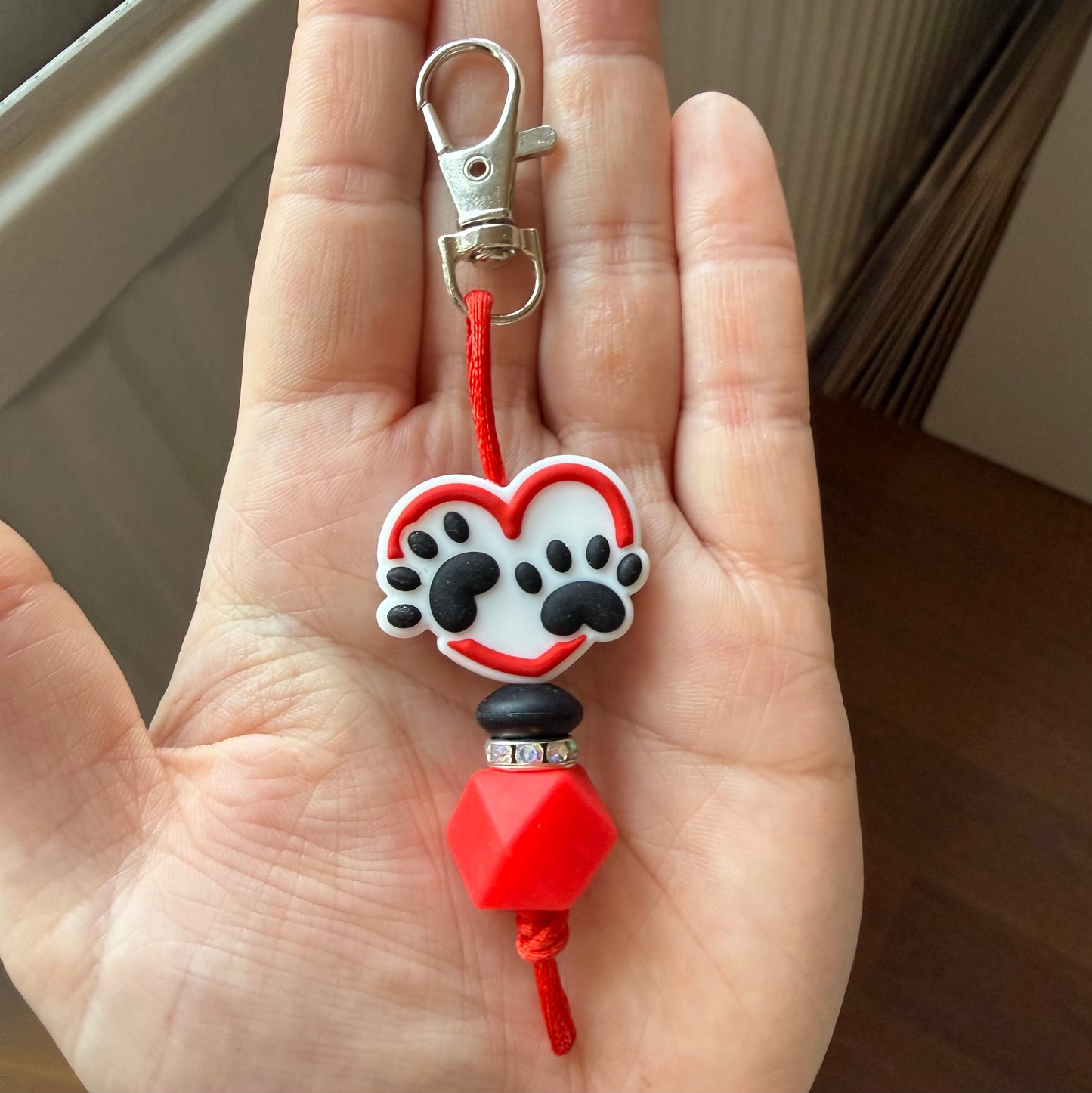 Hart pootjes (rood/wit)