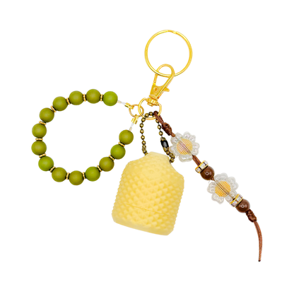 Spikey fidget medicatiehouder – butteryellow small