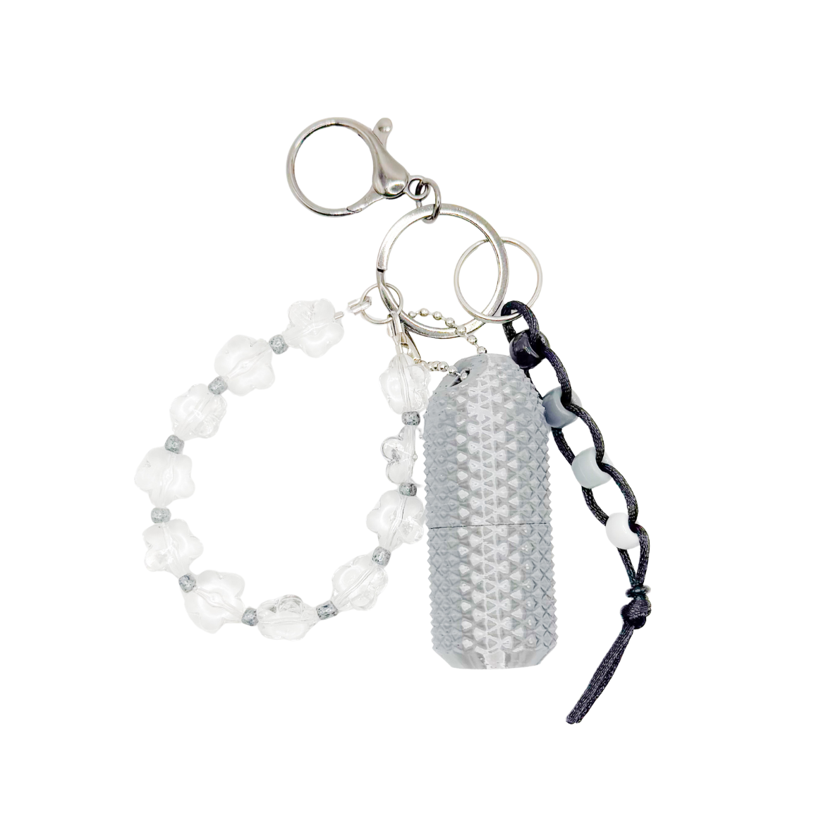Spikey fidget container - silver frost (medium)
