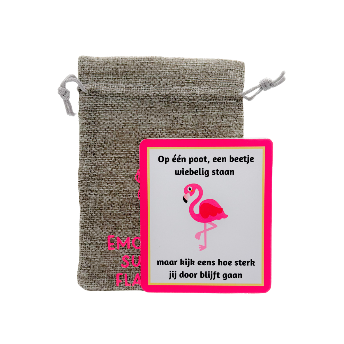 Emotionele support flamingo