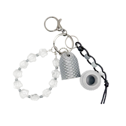 Spikey fidget container - silver frost (medium)