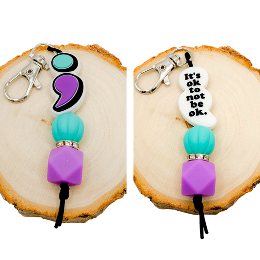 Semicolon, its ok to not be ok - purple sky