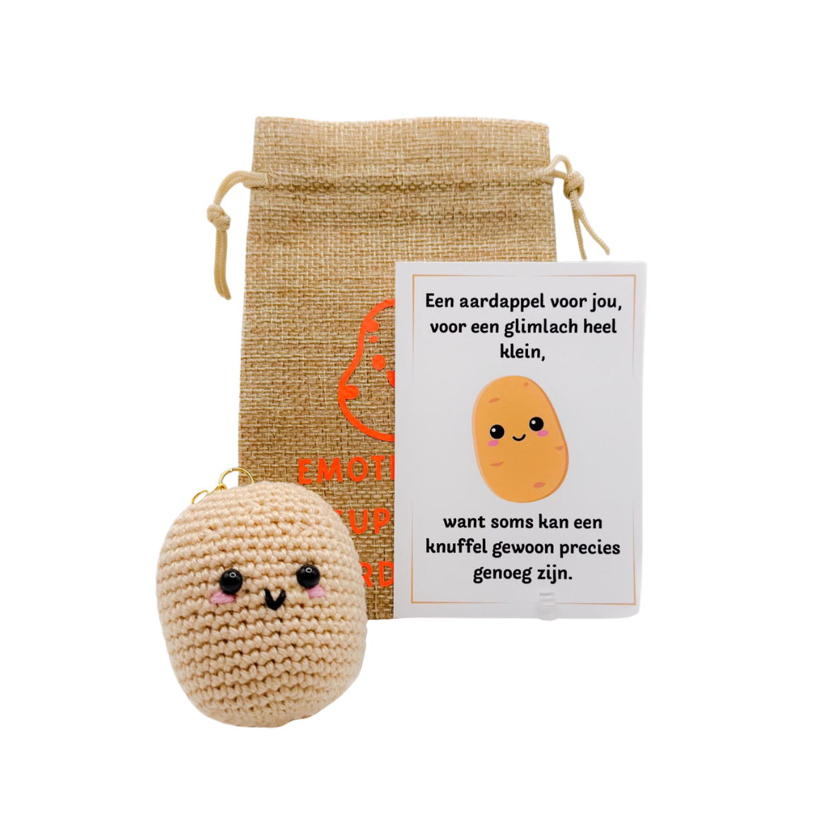 Emotionele support aardappel (handgehaakt)