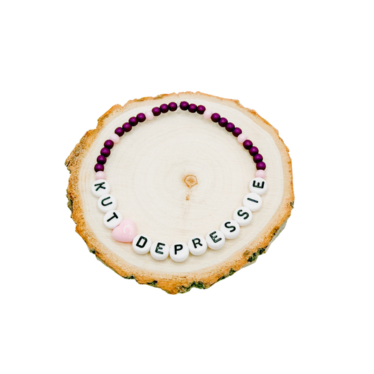 Kut depressie (aubergine/roze)