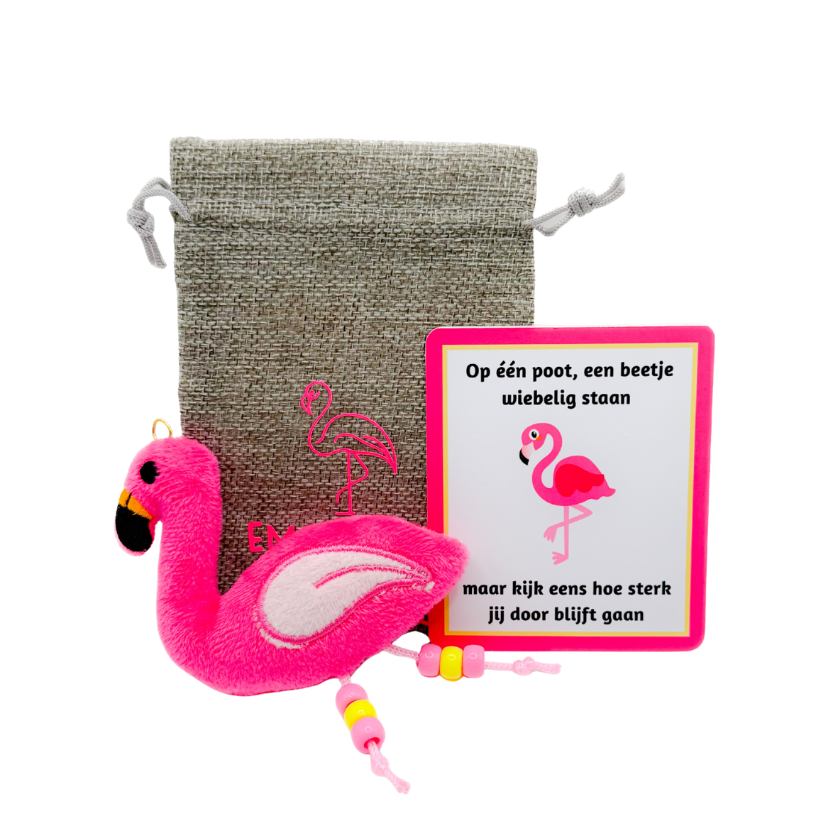 Emotionele support flamingo
