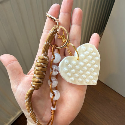 Spikey heart – Pearl cognac
