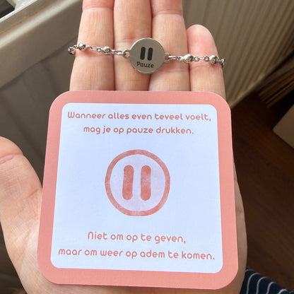 Pauze - armband zilver