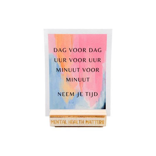 Dag voor dag, uur voor uur, minuut voor minuut (roze/blauw)